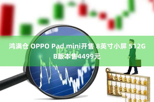 鸿满仓 OPPO Pad mini开售 8英寸小屏 512GB版本售4499元